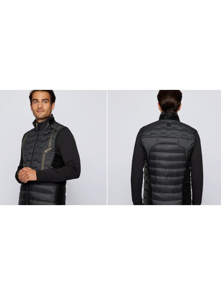 Boss Hugo Boss Down Quilted V_marson Gilet Sz L Color Black Nwt Mspr $339